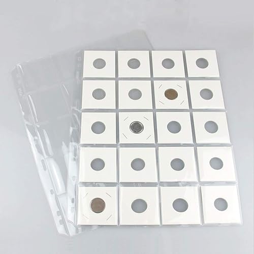 Miniatura 7 de 300 soportes para monedas de cartón en 6 tamaños surtidos, con 6 hojas de bolsillo para monedas, para colección de monedas