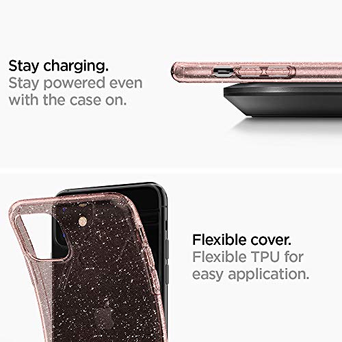 Image of Spigen Liquid Crystal Glitter Designed for iPhone 11 Case (2019) - Rose Quartz