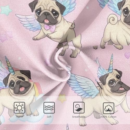 ODAWA Cute Pugs Wings Unicorn Soft Underwear Briefs Tagless Toddler Boy Underwear 2T3