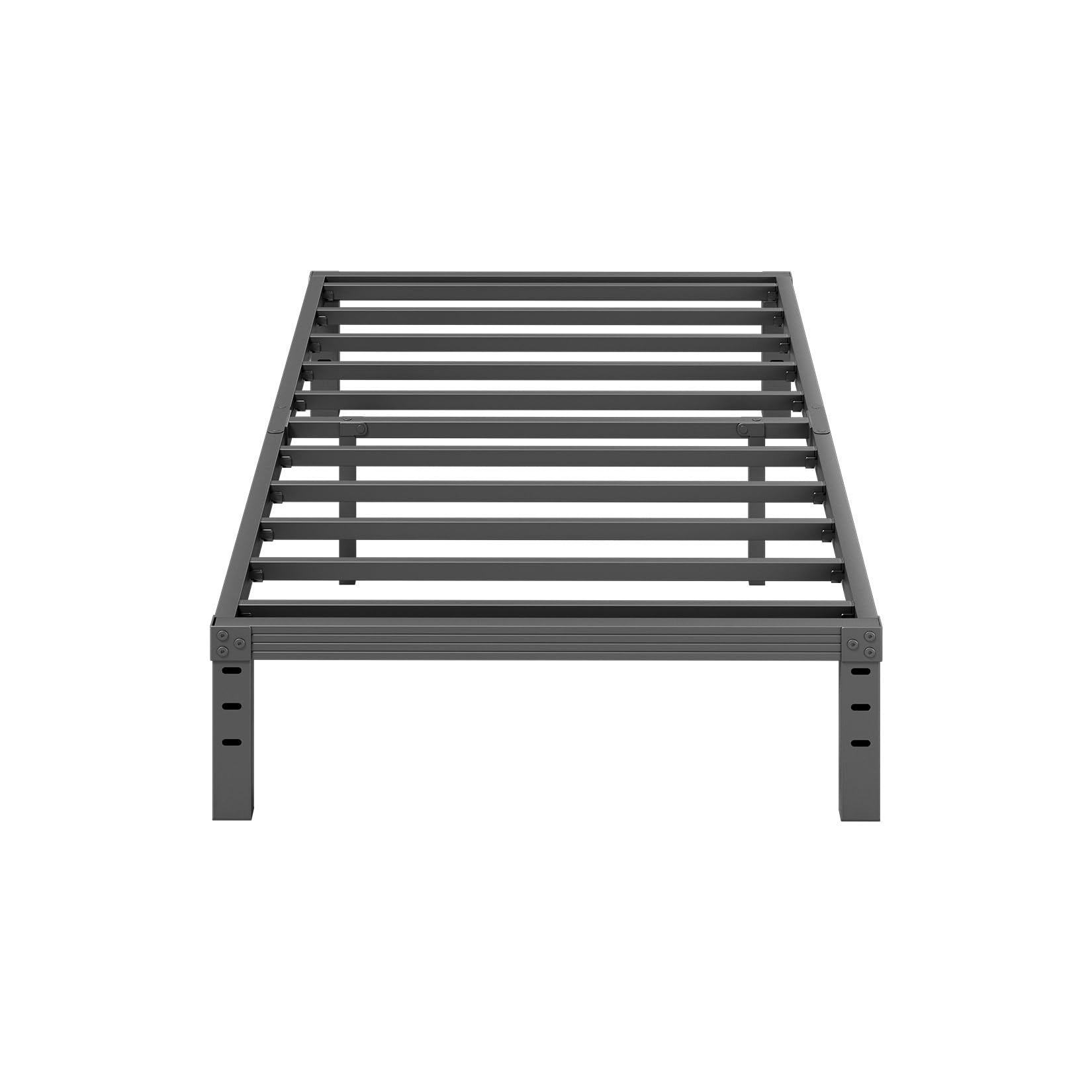 ZIYOO Twin Bed Frames, 12 Inches Platform Bed Frame, 1000lbs Heavy Duty Steel Slat, Non-Slip Design, No Box Spring Needed, Easy Assembly, Quiet Noise Free, Under Bed Storage Space, Black