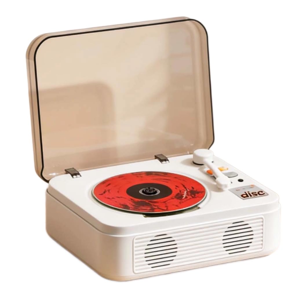 Lettore CD Sound Box Bayin con Bluetooth Bidirezionale e unità Flash USB Ricaricabile, Lettore Audio retrò.