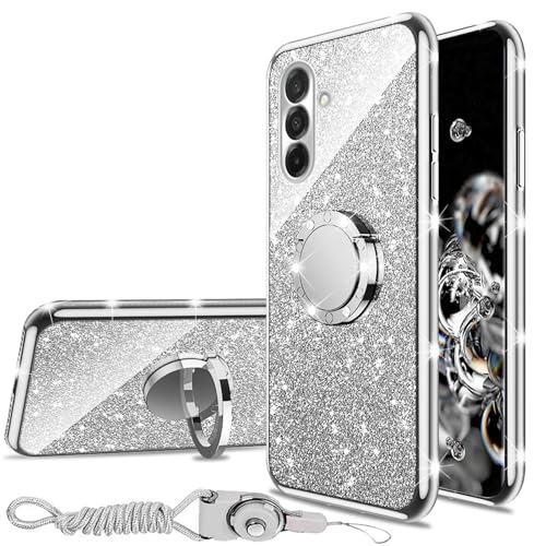 Coque Samsung Galaxy A26 5G à paillettes argentée pour le quotidien