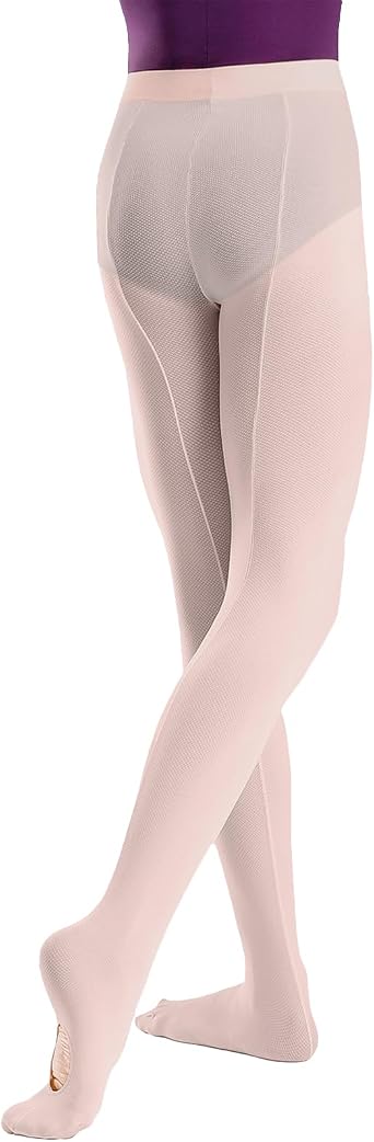 So Danca - Child Mesh Seamed Convertible Tights, Ultra Soft Pro, Ballet, Dance, 85% Nylon / 15% Spandex - TS95