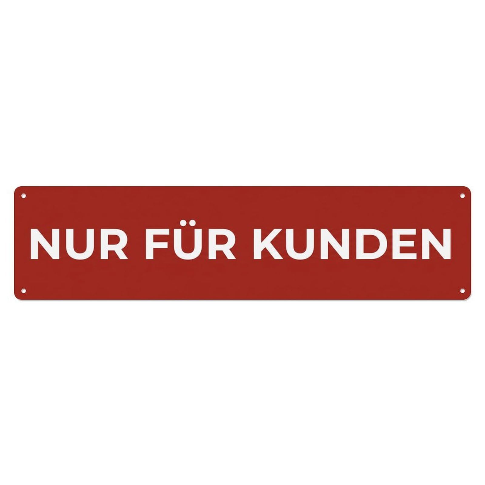 Nur Kunden Parking Reserved Metal Tin Sign