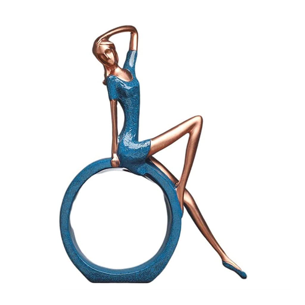 BHGFYXBS Home Décor Products Modern Minimalist Resin Figurines Yoga Furnishings Sculpture Ornaments Desktop Decorations Modern Home Desktop Accessories Accent Decoration,size_name-A