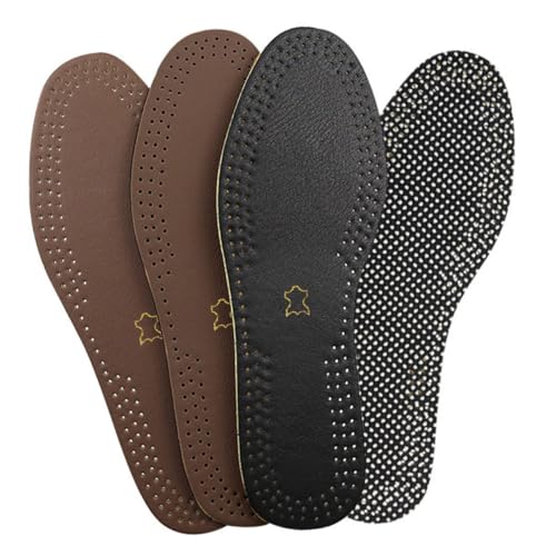 2 pares de plantillas de cuero transpirables para hombre miniatura 1