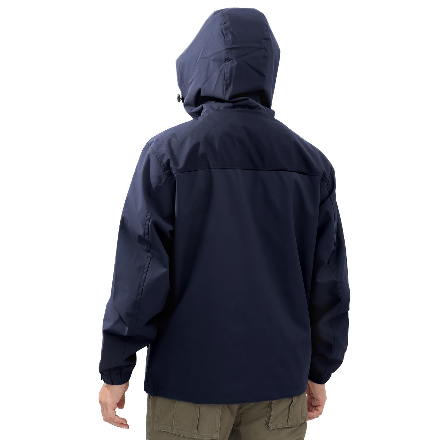 Abrigo Impermeable para Hombre Chaqueta para La Lluvia de Montaña al Aire Libre Cortavientos Ligero Chaqueta Informal de Otoño para Senderismo y Pesca