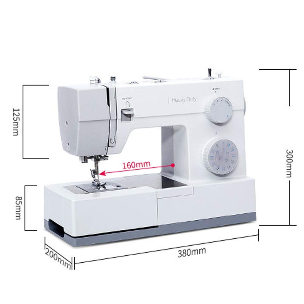 Maszyna do szycia Heavy Duty Maszyna do szycia Heavy Duty z 11 wbudowanymi ściegami, metalową ramą i podstawą ze stali nierdzewnej Przenośna maszyna do szycia (kolor, rozmiar: 20x18x30cm) 20x18x30cm
