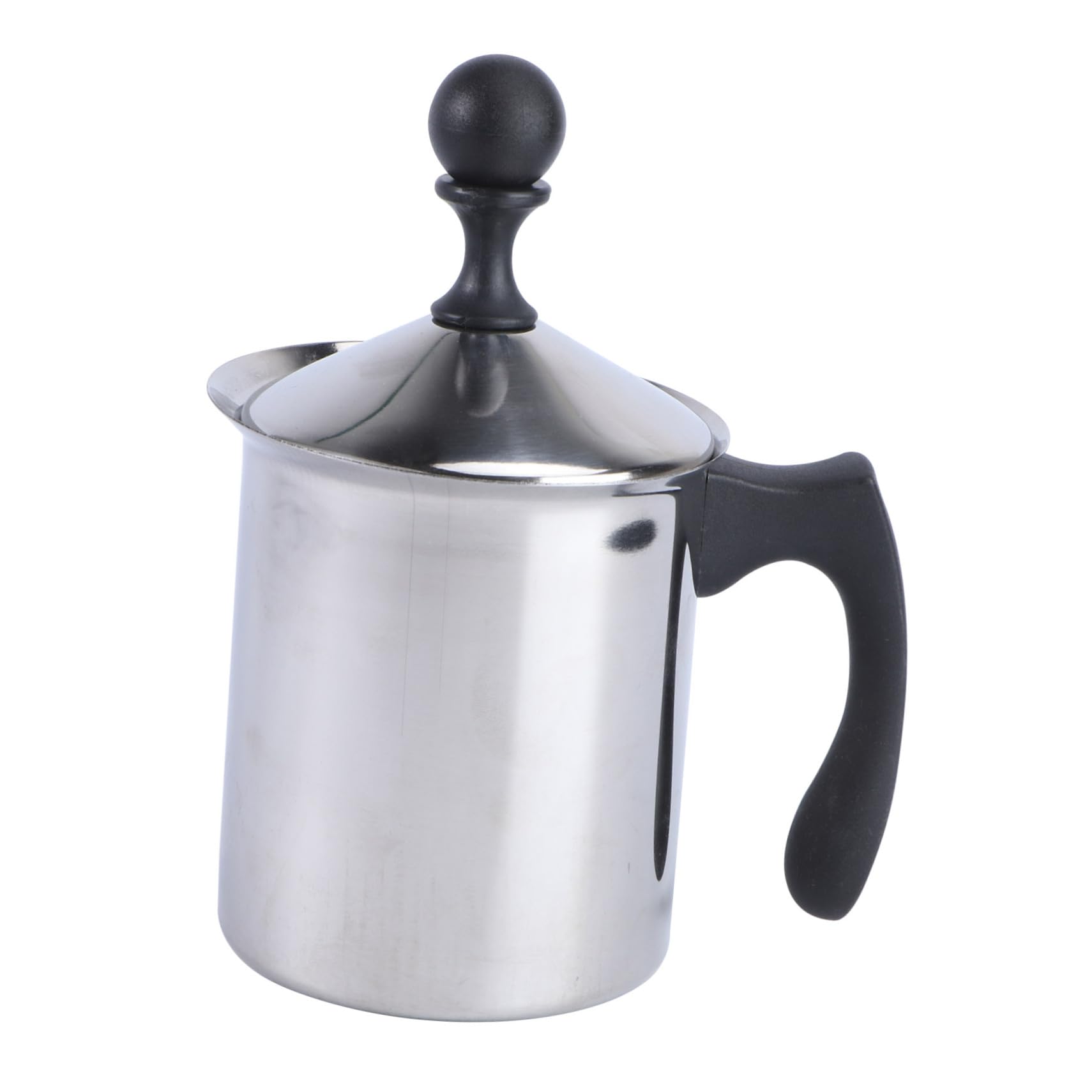 Espumador Plata 800cc de Leche Inoxidable Manual de Acero