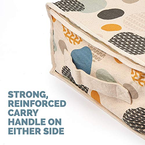 KnitIQ Canvas Storage Bag for KnitIQ Blocking Mats l Storage for 9 Blocking Boards l Reinforced Handles, Sturdy Fabric, Strong Stitching l Smooth Brass Zipper and Extra Pocket – Artisan Design