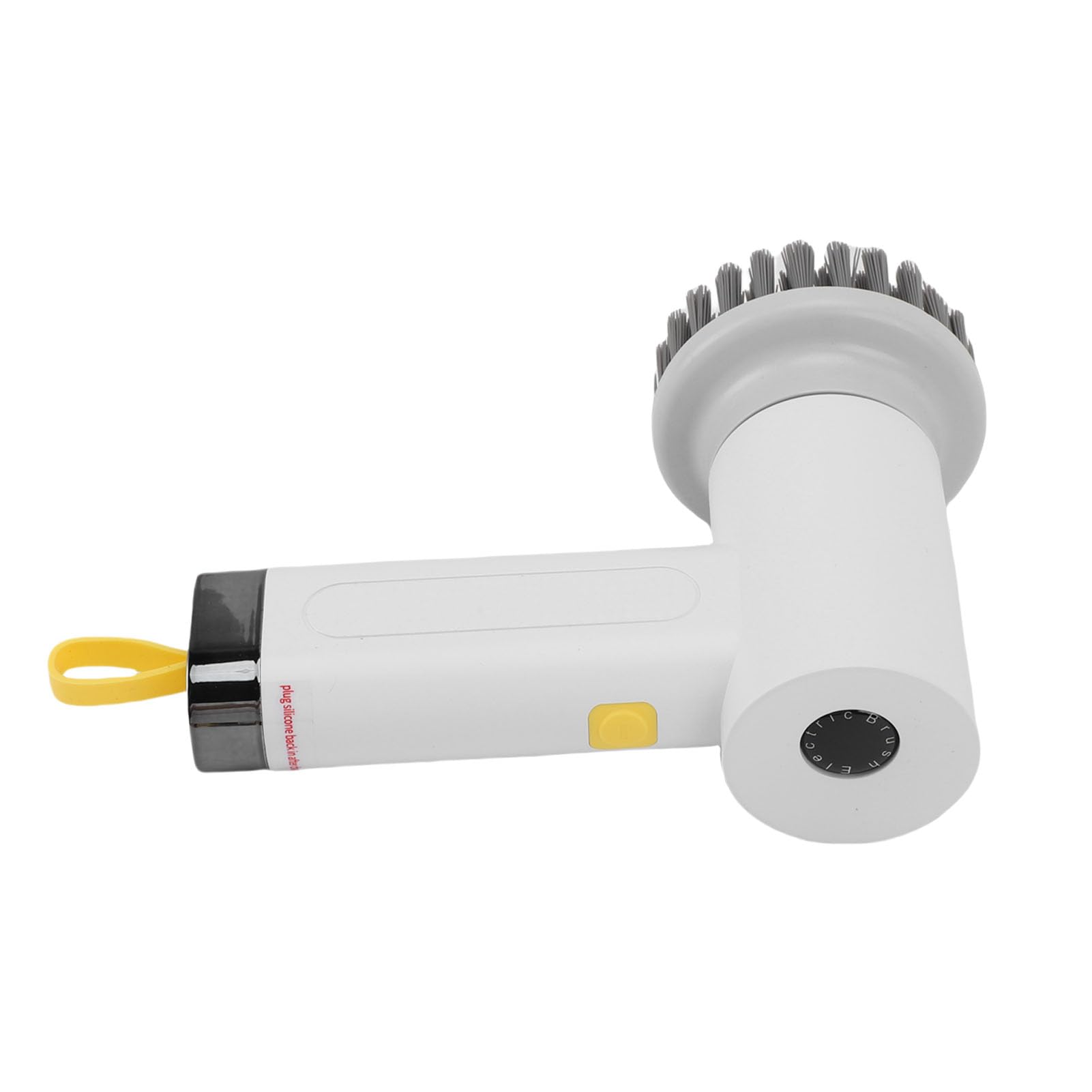 Spazzola Elettrica Rotante per Doccia, Spazzola per Doccia Senza Fili, con 3 Testine Sostituibili, per Bagno, Pavimento in Piastrelle, Parete, Vasca da Bagno (White)