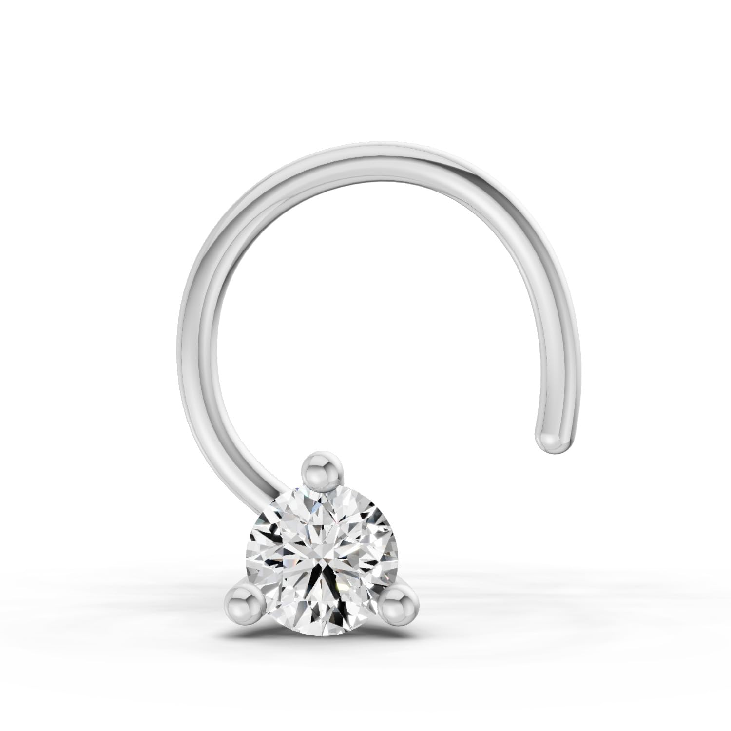 Lab Grown Diamond 0.04 Carat Round Shape Soilitaire Diamond Nose Pin for Women | 14K Gold IGI Certified FG VS Quality Diamonds-image-5