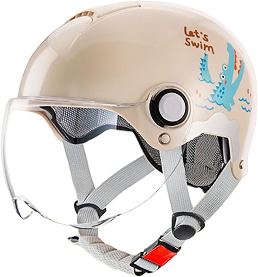 Kids Cute Motorcycle Half Helmet DOT Approved 4-12 Years Old Open Face Four Wheeler Helmet Youth Child ATV Helmet for Dirt-Bike Electric Scooter Cruiser Moped Go-Kart v Bicycle