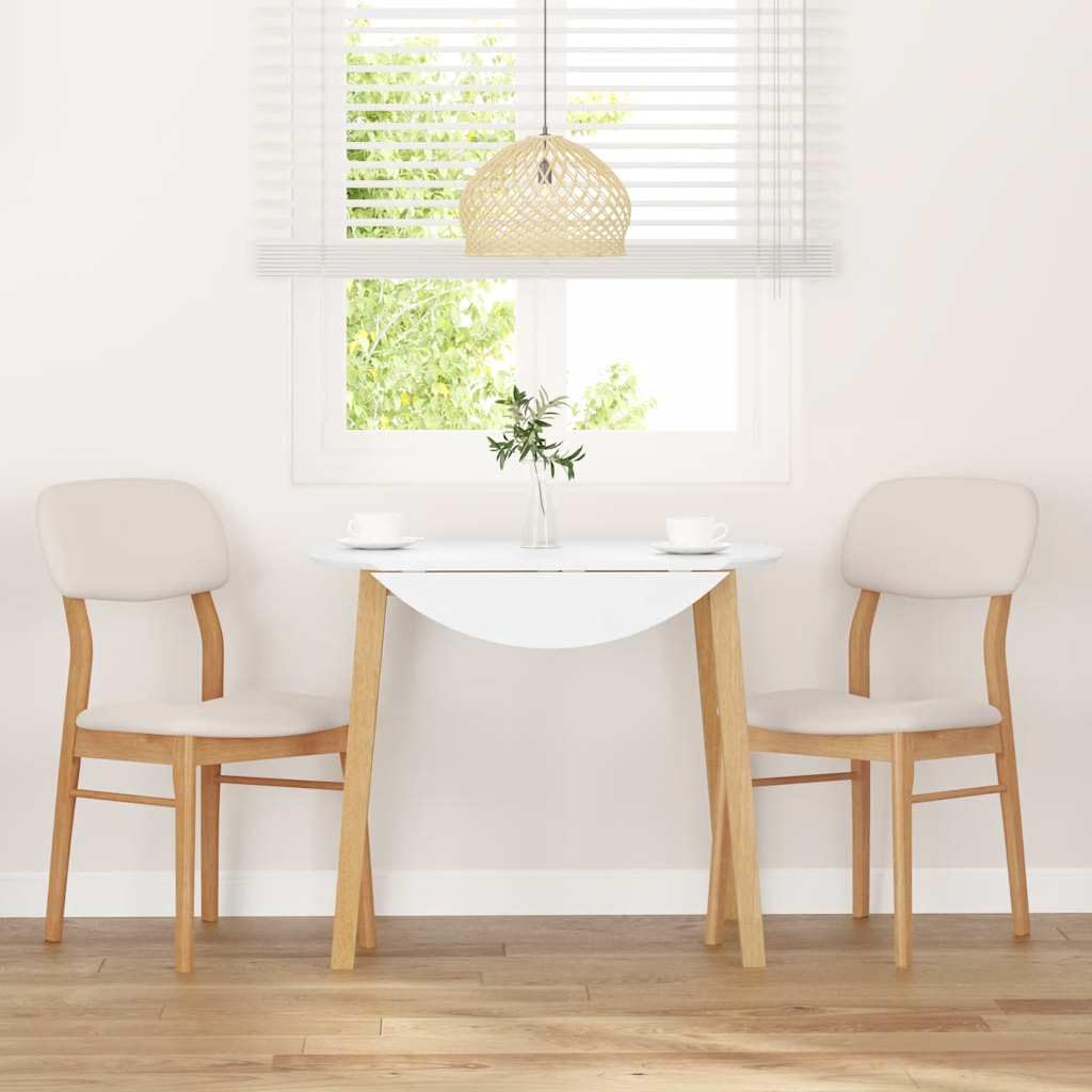 Sillas de Comedor 2 Unidades con Cojines, Madera Maciza de Caucho Natural, Sillas Ergonomicas para Comedor y Sala de Estar, Diseño Atemporal con Soporte Lumbar, Capacidad 110kg