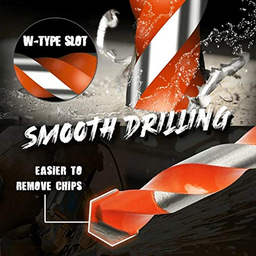 5Pcs Ultimate Triangle Drill Bits Set, Multifunctional Twist Drill Bit Tungsten Carbide Drill Bit Tip Punching Hole Working Tools for Tile,Concrete, Brick, Glass, Plastic, Wood and Ceramic