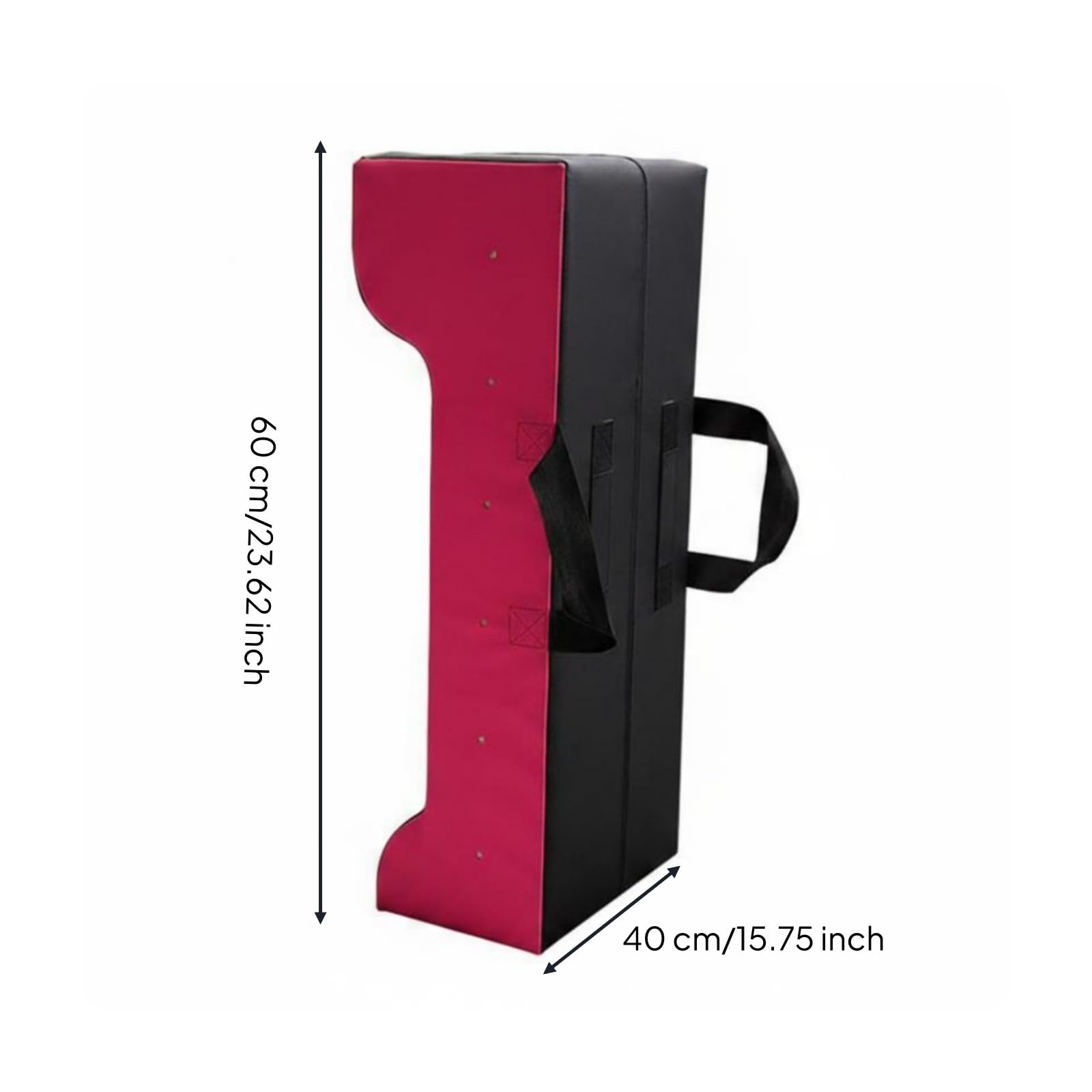Bouclier Impact Incliné Forme Courbée Pad Plaquage Rugby Mousse Épaisse Pad D'entraînement Rugby, Rouge Et Noir, Jeune 60 40 23