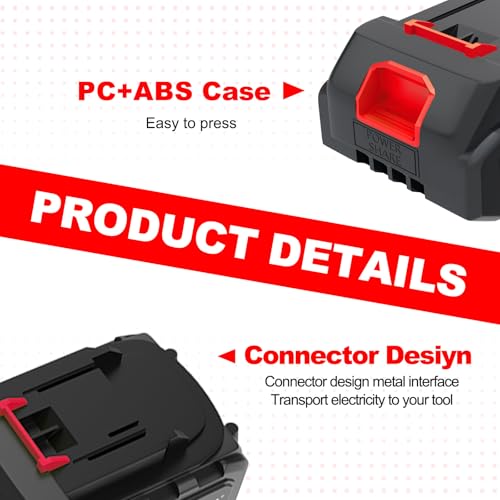 SMILOVII 24V Battery for Power Tools, 2000 mAh Rechargeable Battery for Strimmer/Hedge Trimmer/Cutter/Drill/Grass/Chainsaw/Hammer Drill - Same as for Makita and Voerjia interface - Image 2