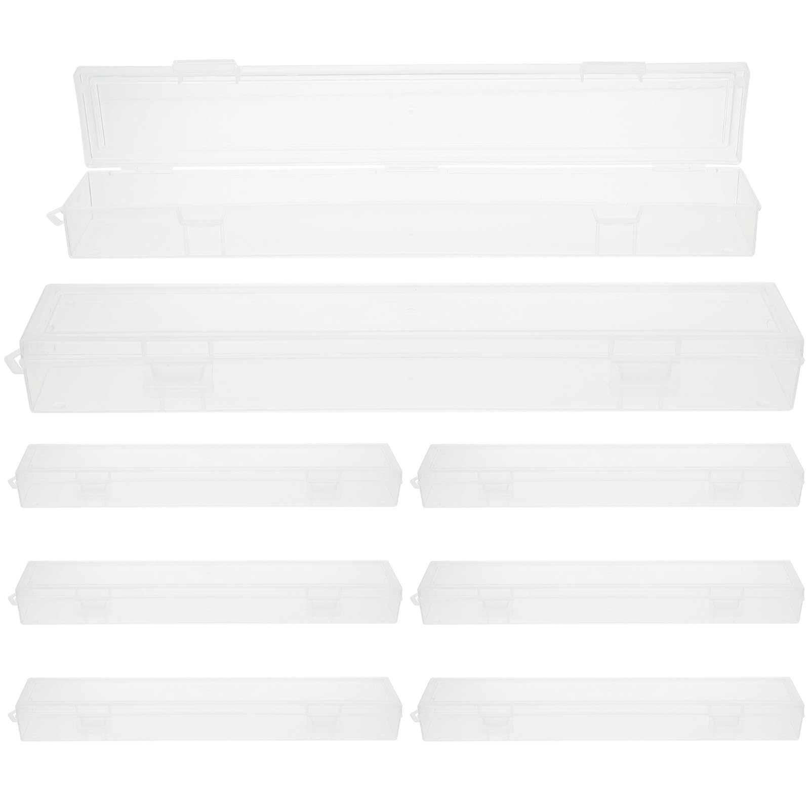 Boîte transparente plastique de rangement pour pinceaux de peinture et outils