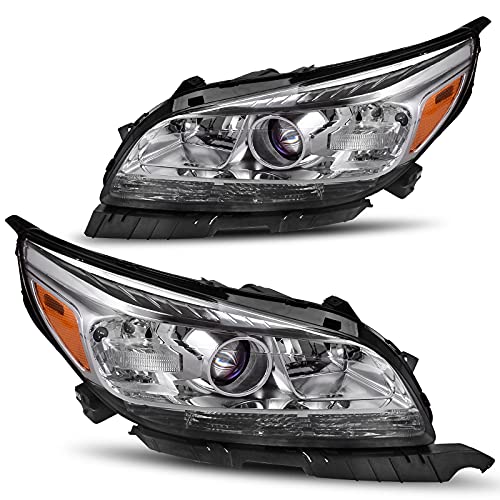 DWVO Headlights Assembly Compatible with 13-15 2013-2015 Chevy Malibu Headlamp Replacement Pair Driver and Passenger Side (Only for Halogen Headlight) by DWVO - Used condition - US$109.32