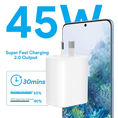 image for 45W USB-C Super Fast Charger with 3FT Cable, Binsg USB-C Charger for S