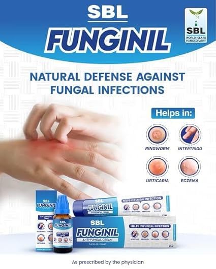 Image of Funginil SBL Drops Homeopathy & SBL Funginil Cream 25gm COMBO