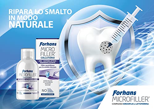 Forhans , Microfiller Mundwasser, aktives Remineralisierungssystem, tägliche Zahnschmelzfüllung, schnelle Linderung bei empfindlichen Zähnen, Plaque-Reiniger, paraben- und fluoridfrei, 500 ml – Bild 5