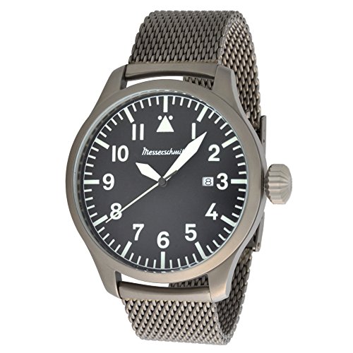 Montre d'aviateur Messerschmitt quartz Ronda étanche 5 ATM pour homme élégant