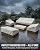 5 Piece Patio Furniture Cover Set, Waterproof Outdoor Furniture Covers for 3-Seater Sofa, Loveseat, Chairs & Coffee Table, Heavy Duty 600D Lawn Patio Set Covers, UV-Resistant All-Season, Beige&Brown