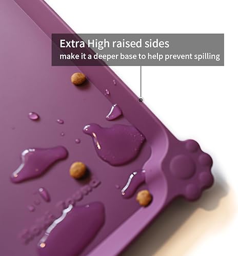 Miniatura 151 de Hoki Found - Bandeja de silicona para comida de mascotas , tapete mantel individual antideslizante para mascotas, tapete impermeable de alimentación