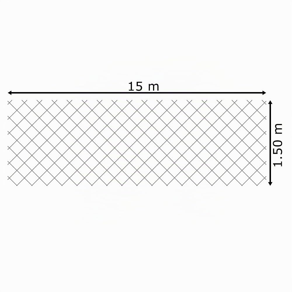 Maschendrahtzaun 80-150 cm Höhe 15/25 m Länge Maschendraht Gartenzaun Zaun Anthrazit, Modell:150 cm hoch / 15 m lang