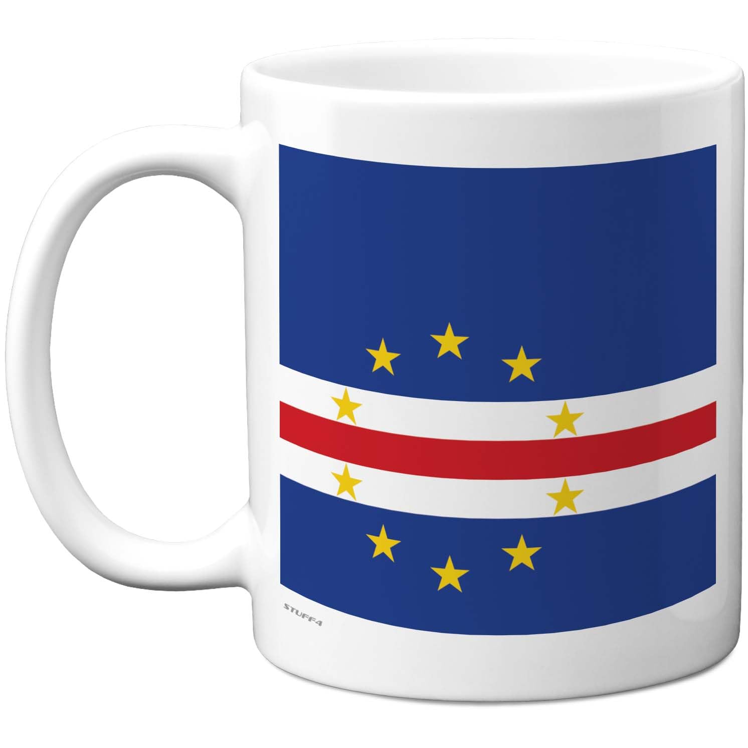 Stuff4 Cape Verde Flag Mug, Bold Patriotic Stars And Stripes Design