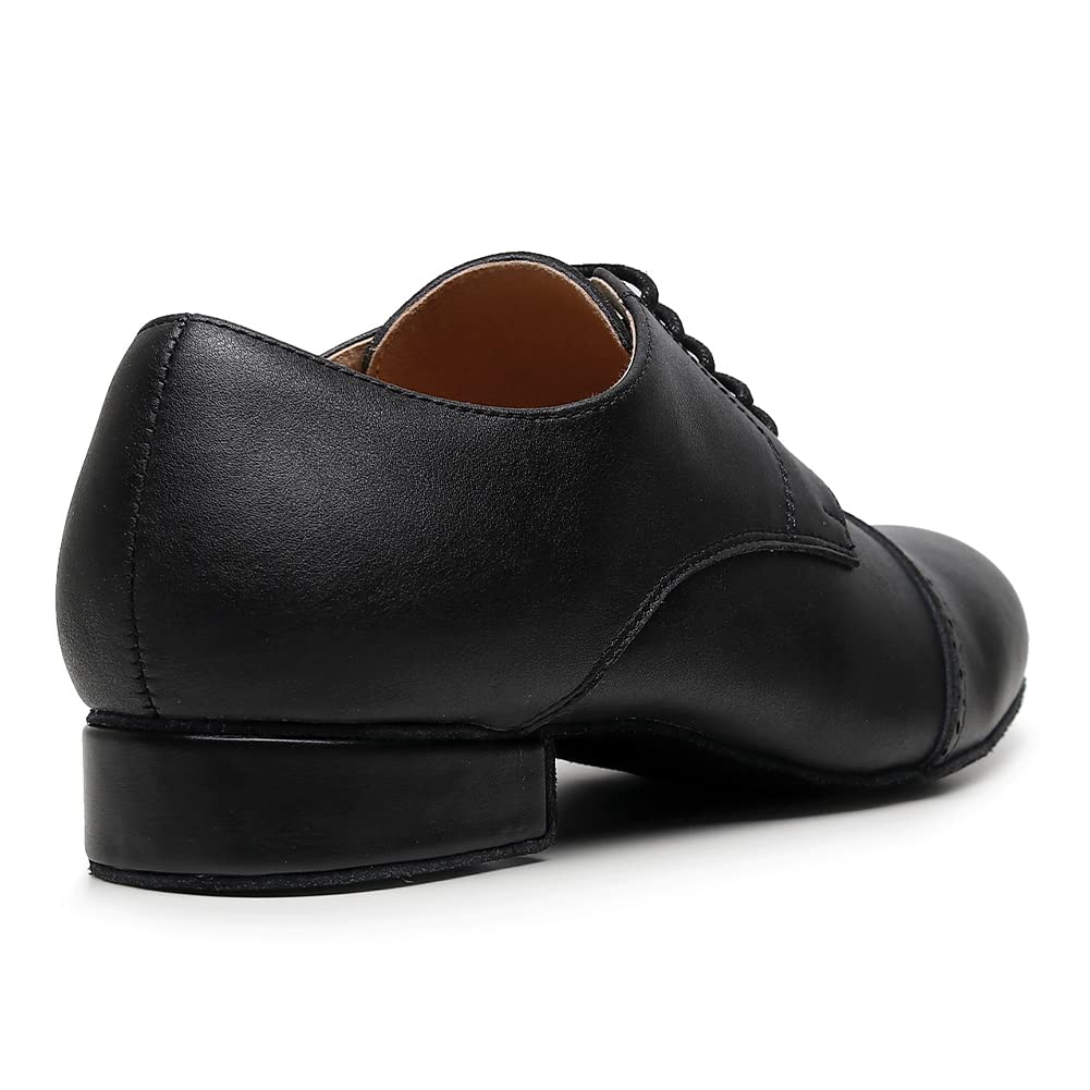 SWDZM Tanzschuhe Herren Leder Latein Tanzschuhe Niederhackig Ballsaal Tango Salsa Tanzschuhe Herren