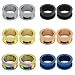 6 Pairs Stainless Steel Screw Fit Tunnels Plugs Flesh Expander Stretcher Ear Gauges Piercing (Gauge=00g(10mm))