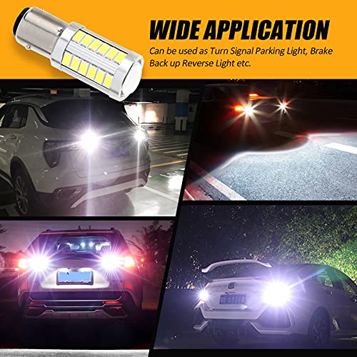 Auxbeam 1157 Led Backup Reverse Light Bulb, Super Bright White 1157 2057 2357 7528 Bay15D Led Bulb For Backup, Reverse, Tail, Parking, Drl Light, 33-Smd Led Chipsets With Projector, Pack Of 2 #TOP5
