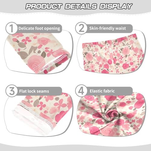 Cute Rose Kids Baby Girls Legging Stretch Full Length Activewear Exercise3