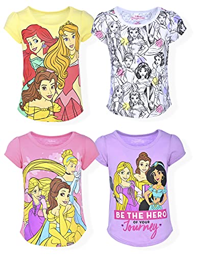 La mejor comparación de Puzzle rompecabezas princesas los diez mejores. 33 Disney Princess Girl's 4 Pack Short Sleeves Tee Shirt Set, Fashionable Bundle for Kids, Size 3T Pink