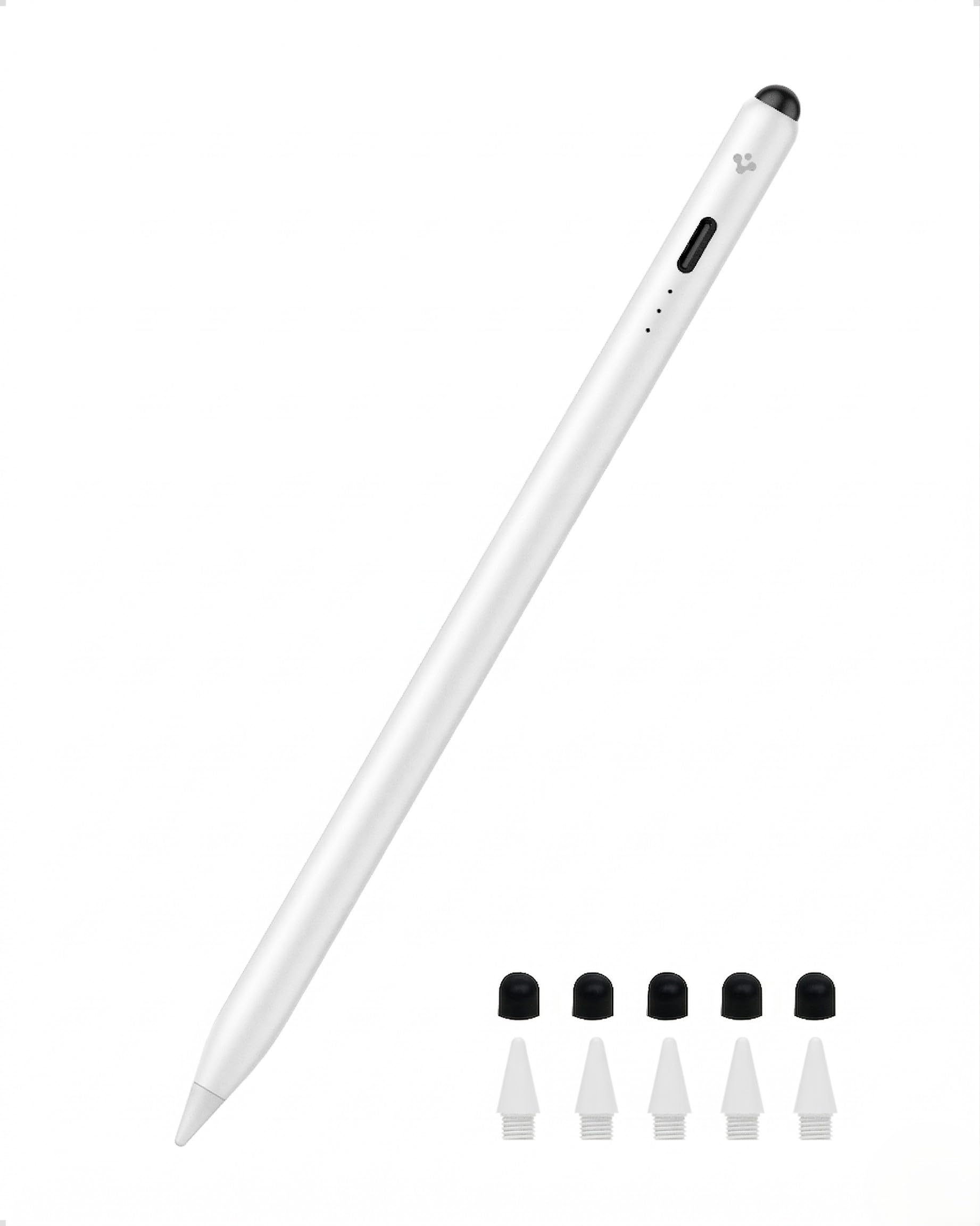 Spigen Stylus Pen for iPad [ iPad/iPad Pro/iPad Air/iPad Mini] [Tilt Sensitive] [Palm Rejection] [Magnetic Attachment] with Rubber Tip & Extra Pen Tip - White-image-26