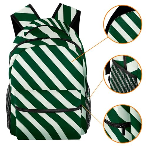Sac à dos écossais diagonal vert, légèreté et haute durabilité - 3