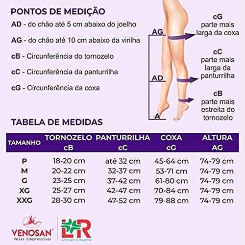 VENOSAN 6000 AD 20-30 PÉ ABERTO BEGE (XXG)