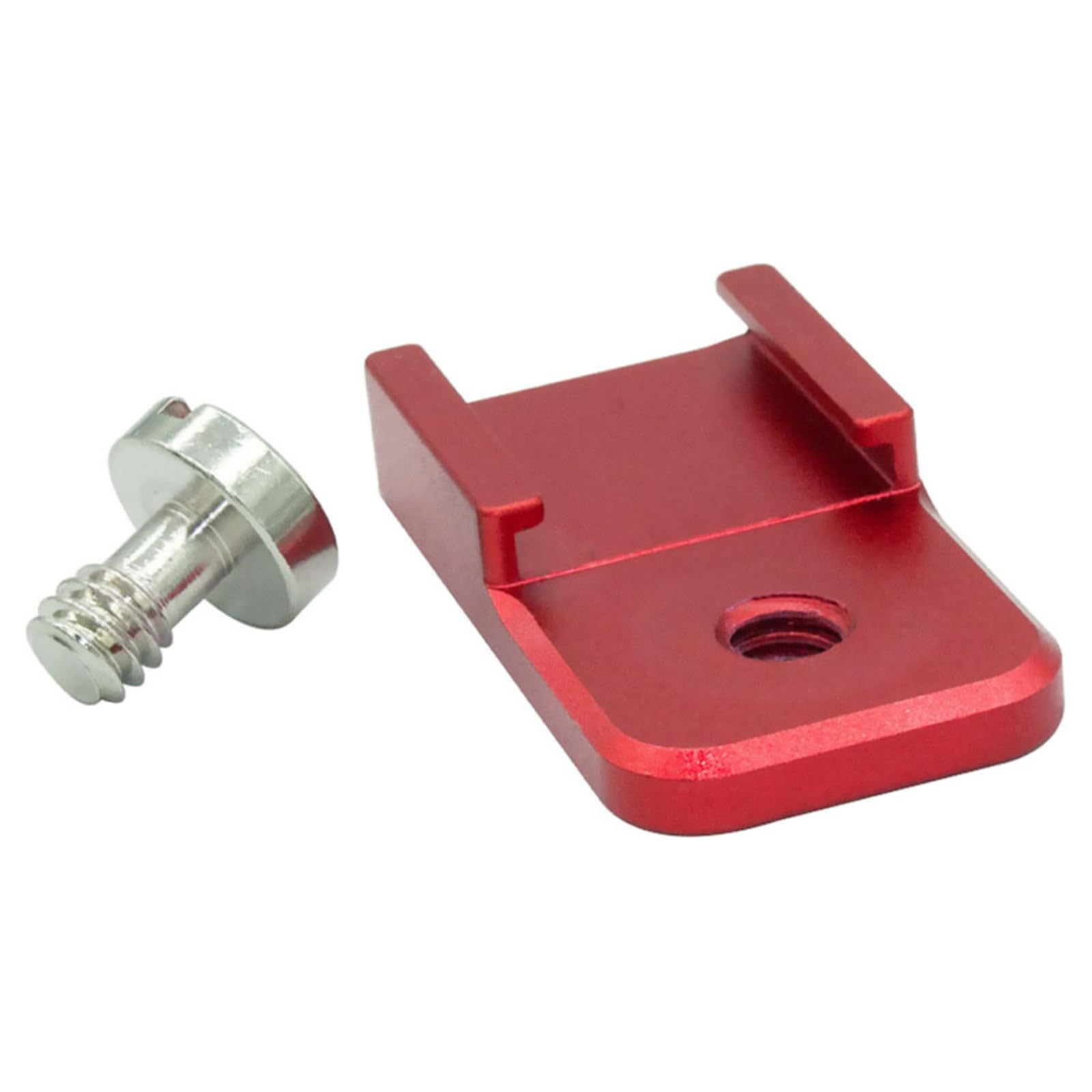 TECKEEN Hot Shoe Mount Adapter Base with 1/4 Mounting Hole Bracket Extension Bar for Fill Light Microphone