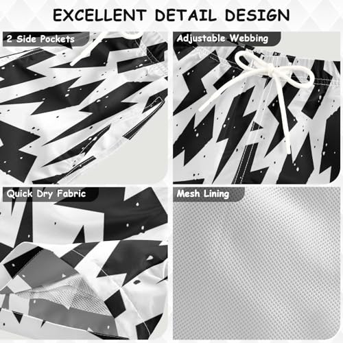 Boccsty Thunder Lightning Boys Swim Trunks Summer Toddler Beach Board Shorts Kids Swimsuit Swimwear XS3