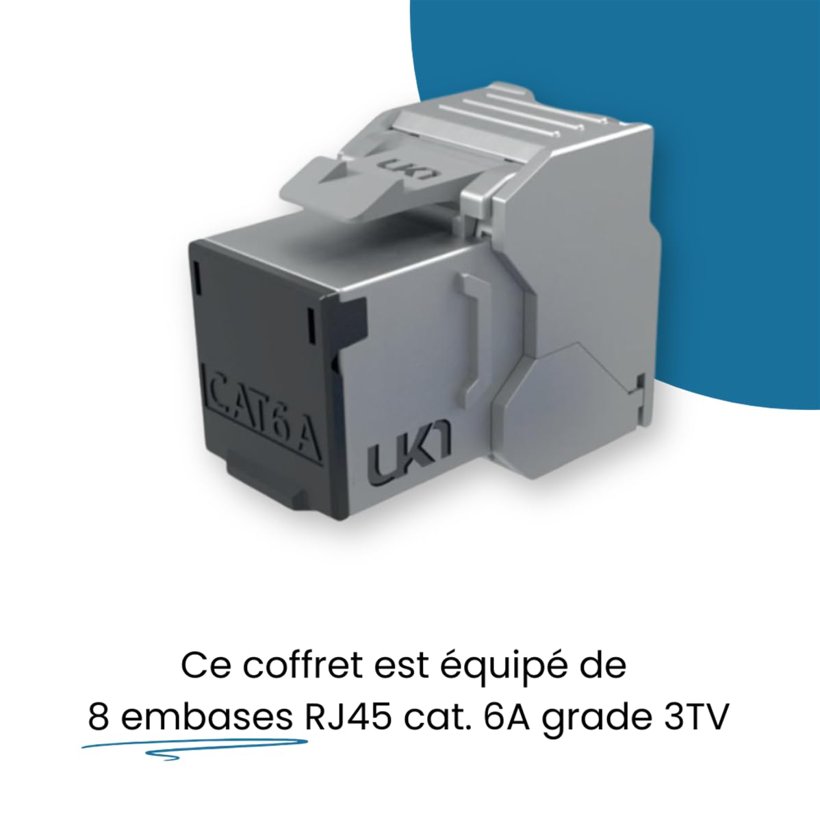 Coffret de communication 18 modules avec porte 540 x 360 mm (8RJ SANS DTI)