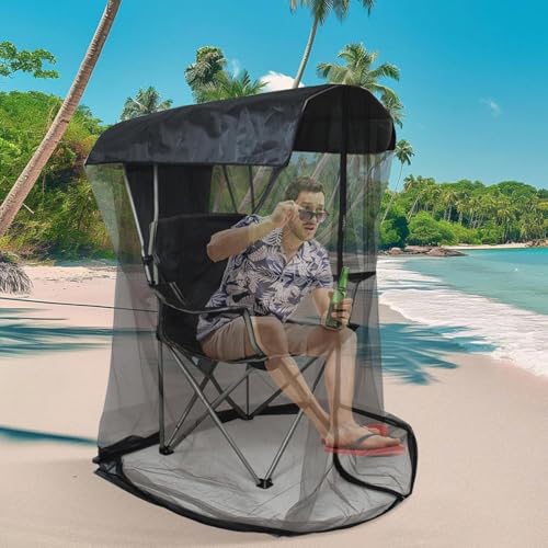 Silla con toldo transpirable para camping viaje playa y jardín 3