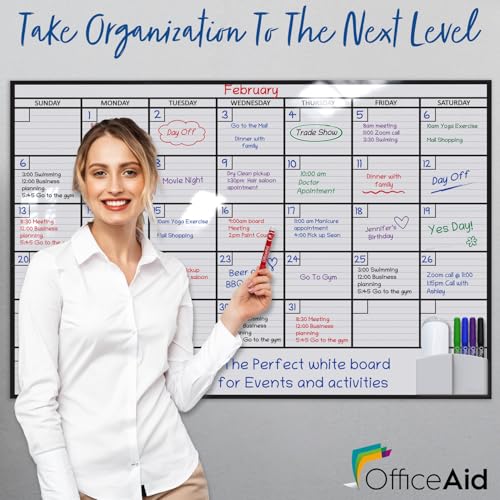 large dry erase calendar for wall 36x48 large wall calendar dry erase big white board for office home amp school giant erasable whiteboard jumbo monthly undated reusable white board planner