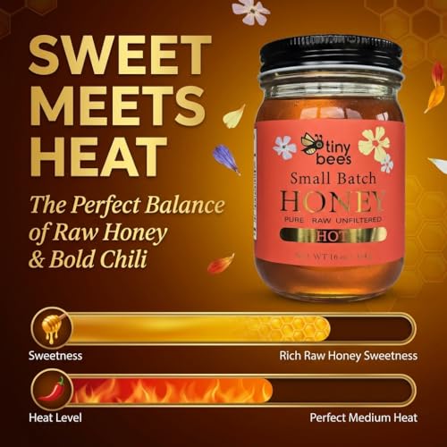 Tiny Bees Miel Cruda Picante 16 oz miniatura 4