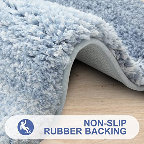 smiry Microfiber Bath Mat, 40 x 60 cm, Non-Slip Super Absorbent Bathroom Mat, Extra Soft Thick Floor Foot Mat - Image 4