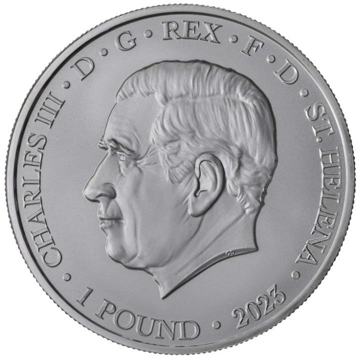Generisch 1 oz Silbermünze Queen's Memorial - St. Helena 2023 1 Unze Silber BU Silver Coin Queen Elizabeth II Memorial - weltweit auf nur 10.000 Stück!