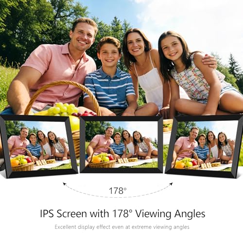 Image of FRAMEO WiFi 10 inch Digital Photo Frame 32GB Electronic Digital Picture Frame with 1280x800 IPS Touch Screen Auto-Rotate Share Photos /Videos Instantly via Frameo App, for Grandparents & Family