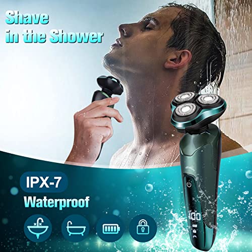 Image of Electric Razor For Men, New Upgrade Electric Shavers For Men Cordless Rechargeable 3D Rotary Men Shaver,Wet /Dry Mens Shaver,Waterproof Mens Razor For Shaving Gifts For Husband, Dad,Boyfriend