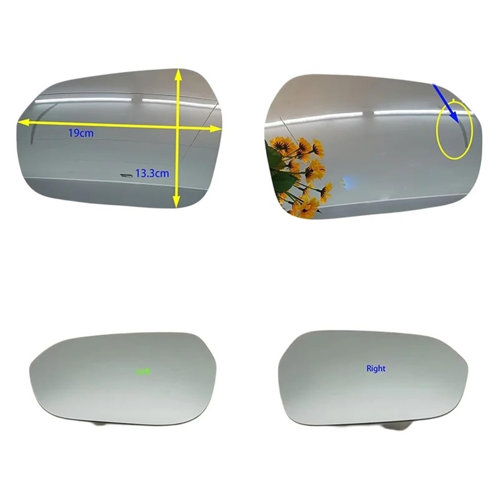 Glace Retroviseur Exterieur Verre miroir d'avertissement d'angle mort pour Geely